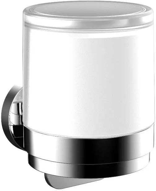 Emco Round dozownik mydła ścienny chrom/szkło satynowe 432100101