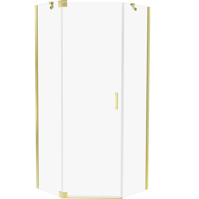 Kabina prysznicowa pięciokątna ALLURIA 1D GOLD SHINE 80x80x200 TER-02