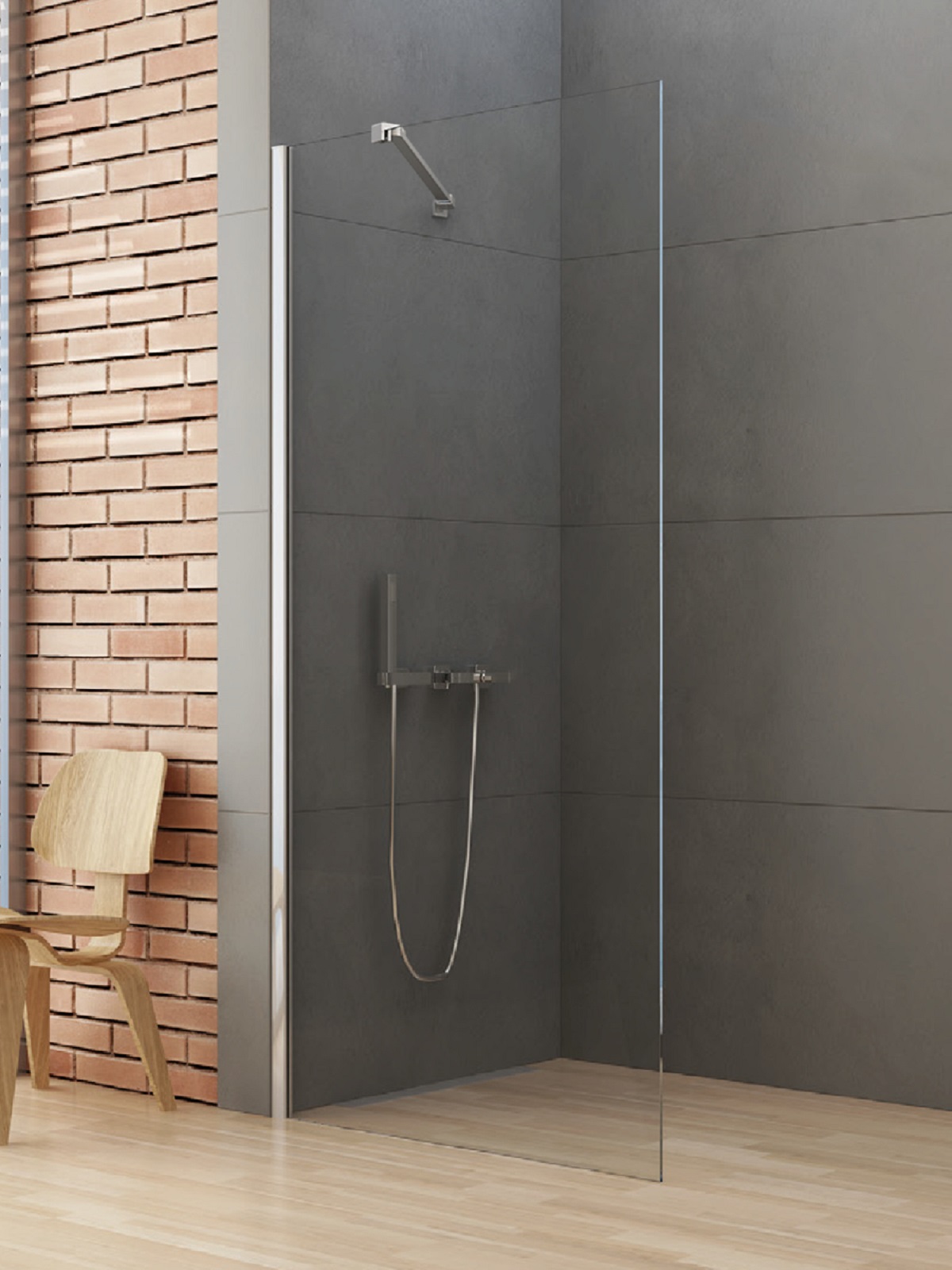 Darmowa Dostawa - Ścianka prysznicowa walk-in 90 cm chrom połysk/szkło przezroczyste New Trendy New Soleo K0459