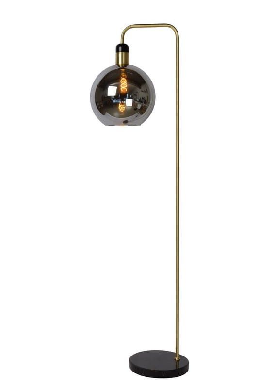 Lampa podłogowa stojąca Lucide Julius czarno-złota 1 x E27 x 25W wym: 158 x 28 x 44 cm - 1 szt.