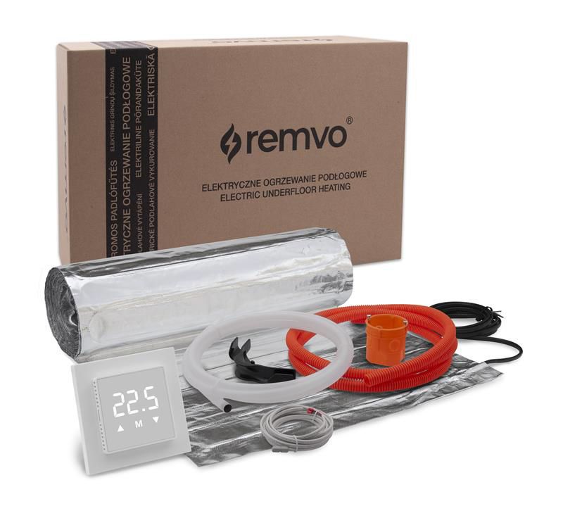Zestaw REMVO z matą pod panele 150W/10,0m2 i regulatorem programowalnym RP15 WiFi Biały 1 szt.