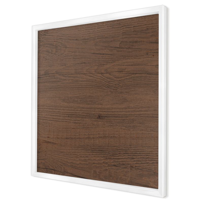 Tablica magnetyczna dekoracyjna Wallfluent 50x50 Drewniana tekstura w białej ramie 1szt