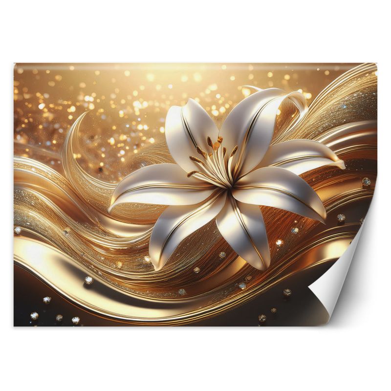 Fototapeta Feeby Kwiat, glamour, złoty 350x245 1 szt