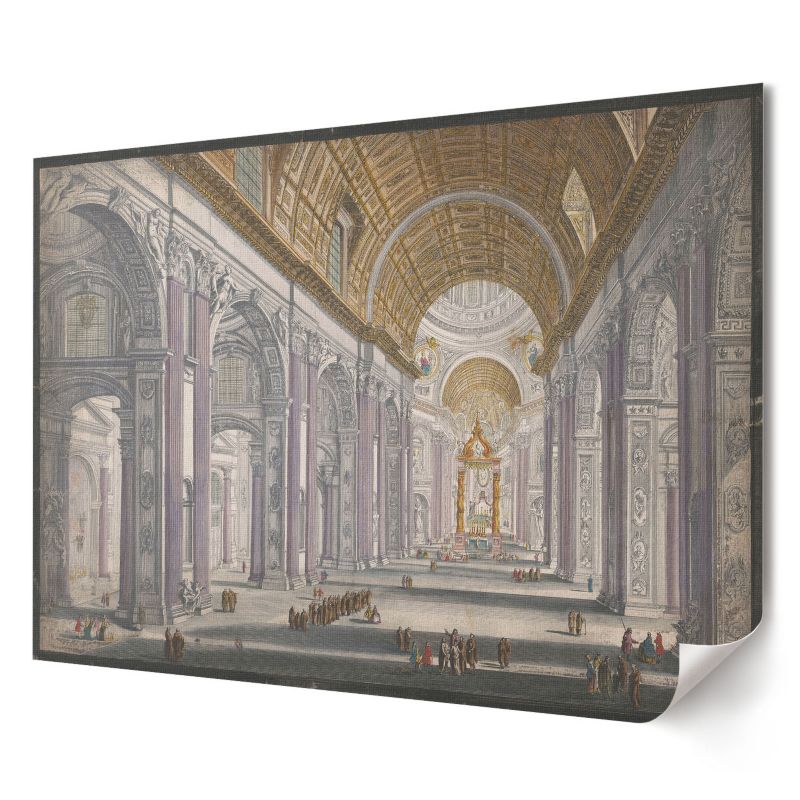Plakat Wallfluent Format A4 Wnętrze Bazyliki Artysta Giovanni Battista Piranesi 1 szt.