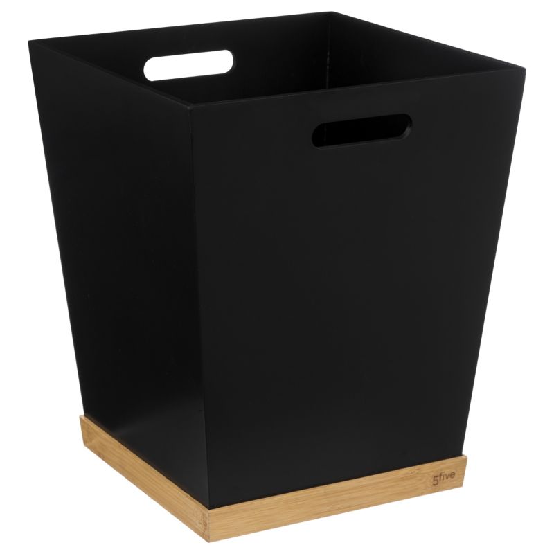 Kosz na śmieci Bava 5five Simply Smart czarny otwarty z uchwytami 32x26 cm 1 szt.