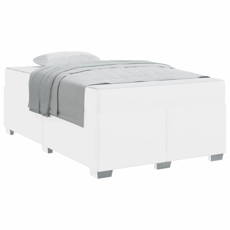 Łóżko z materacem WaszeMeble 120x200 cm Biały tkanina WM-3399235 1 szt.