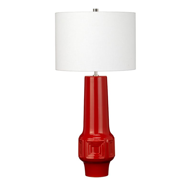 Lampa stołowa Elstead Muswell czerwono-biała 1 x E27 x 60W IP20 wym: 75.8 x 36 x 16.5 cm ceramika - 1 szt.