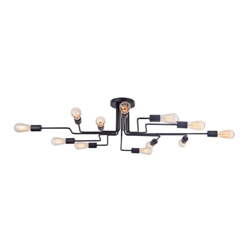 Lampa sufitowa wisząca Maytoni Gilbert czarna wym: 25,2 x 123 x 88 cm 12xE27 x 1 szt.