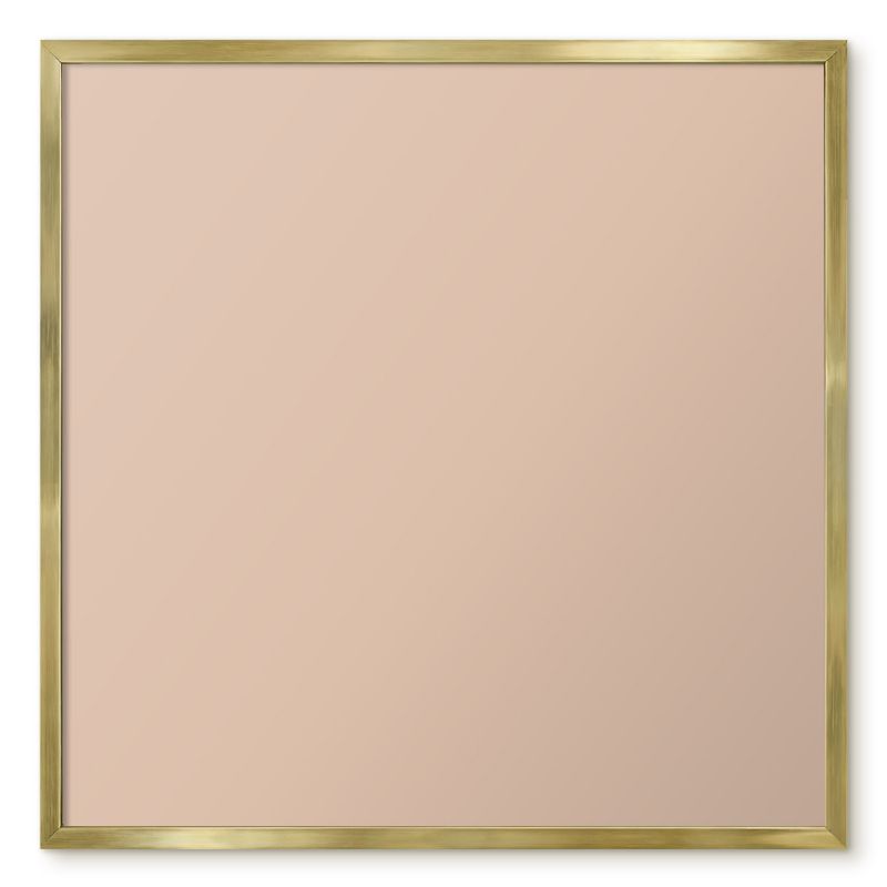 Tablica Magnetyczna Na Magnesy Tulup 50x50 cm Ciepły beż - Złota rama Do salonu, sypialni 1 szt.