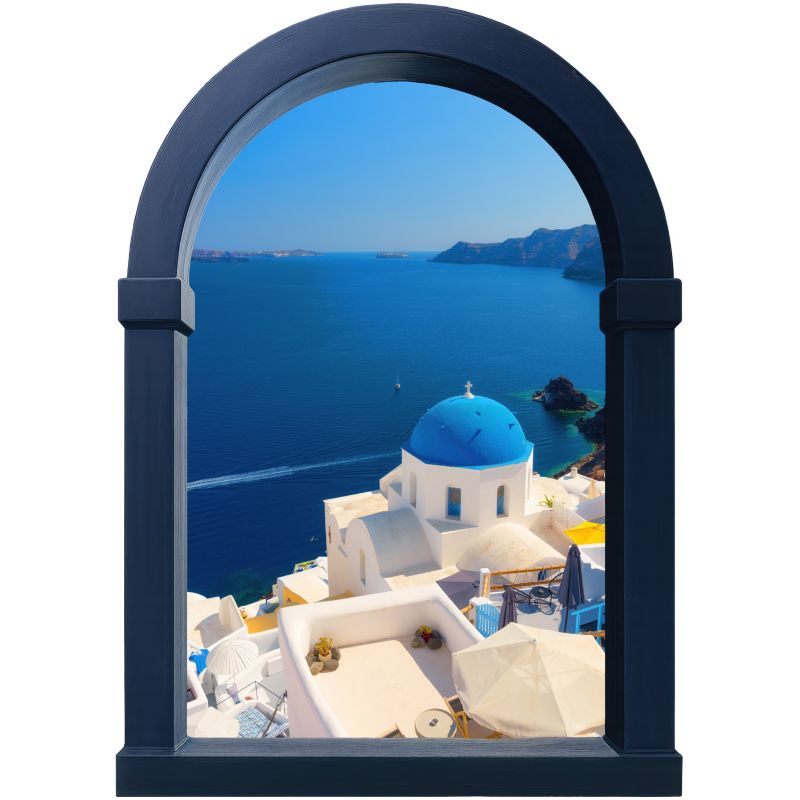 Naklejka dekoracyjna 3D Wallfluent Śródziemnomorski widok 93x130 cm Do salonu sypialni Na ścianę 1 rol.