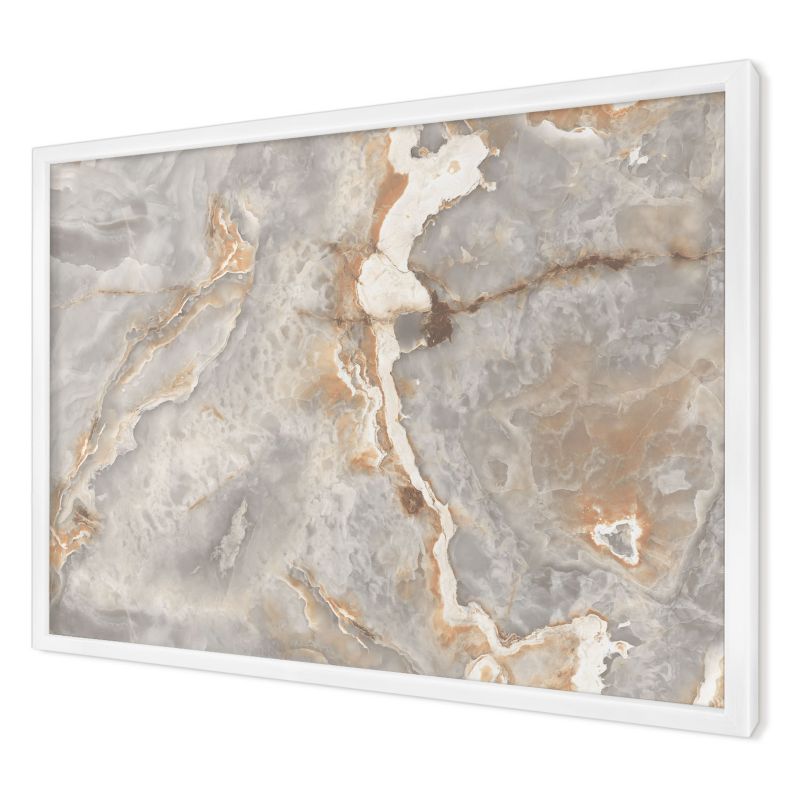 Ozdobna tablica na magnesy Wallfluent 60x40 marmur elegancja w białej ramie 1szt