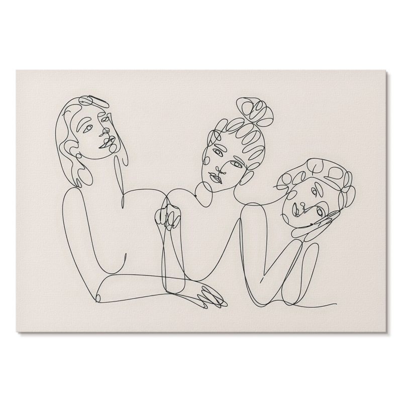 Obraz Plakat Canvas Tulup 59,4x42 cm (A2) Kobiety lineart Do salonu, biura, sypialni 1 szt.