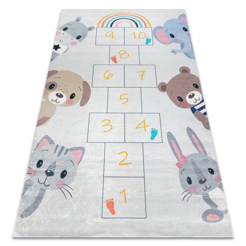 Dywan dla dzieci Bambino RugsX 80x150 cm szary DE028 1 szt.