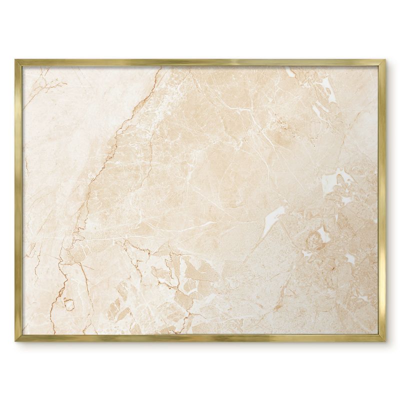 Magnetyczna Tablica Ścienna Tulup 80x60 cm Delikatny marmur - Złota rama Do salonu, biura 1 szt.
