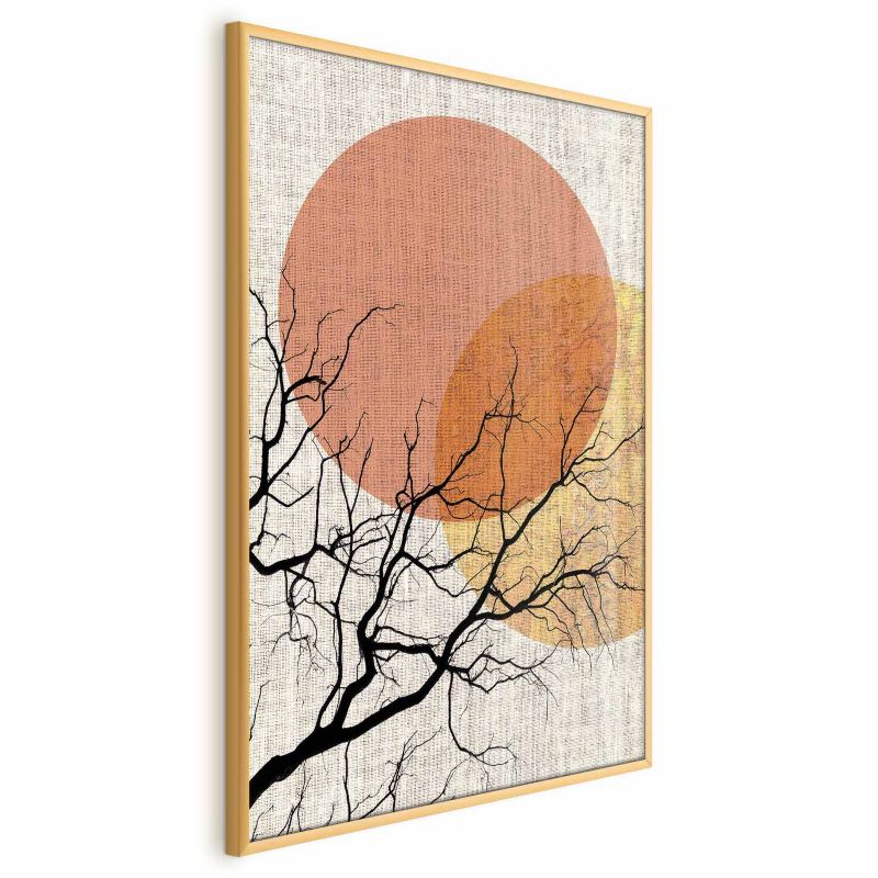 Plakat Artgeist Podwójny księżyc 60x90 cm z ramą złotą 1 szt