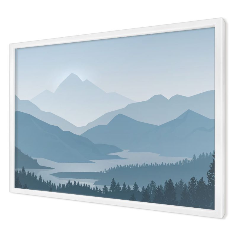 Magnetyczna tablica ozdobna Wallfluent 60x40 Górska harmonia w białej ramie 1szt