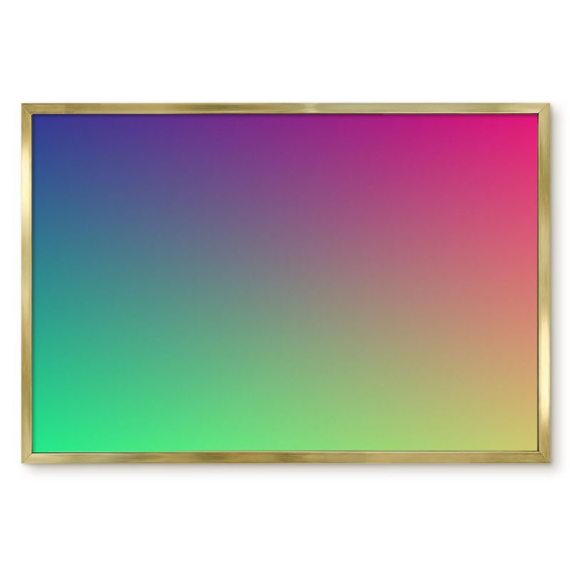 Tablica Magnetyczna Do Salonu Tulup 60x40 cm Kolorowy gradient - Złota rama Do salonu, biura 1 szt.
