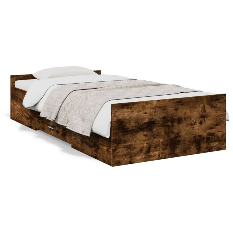 Łóżko drewniane WaszeMeble 75x190 cm brązowe WM-3280353 1 szt.