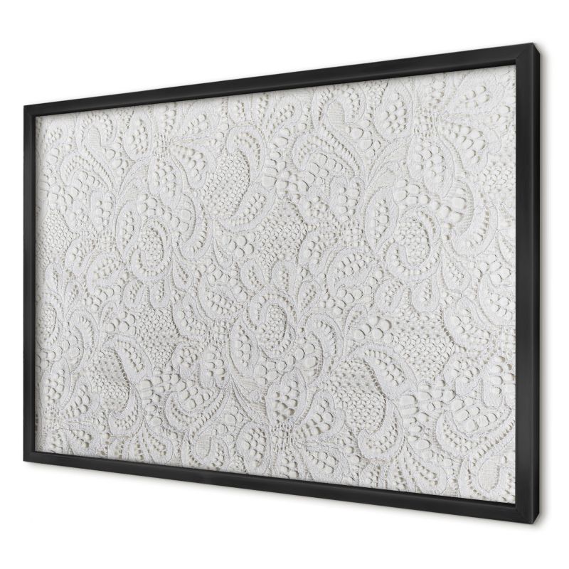 Tablica magnetyczna dekoracyjna Wallfluent 60x40 Ażurowa elegancja w czarnej ramie 1szt