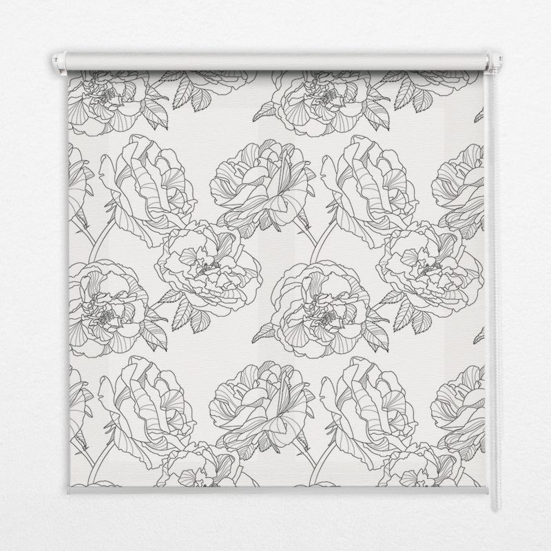 Roleta Do Salonu Tulup 150x180 cm Rysowane Róże Montaż do ściany/sufitu 1 szt.