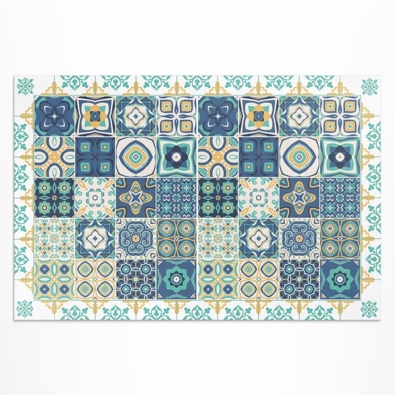 Winylowy Chodnik Zewnętrzny Wallfluent 140x210 cm Hiszpańskie kafelki wzorzysta mozaika 1 szt.