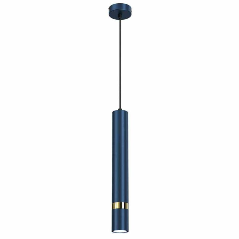 Lampa wisząca Milagro Joker 7250 niebiesko-złota szerokość 8 cm 1xGU10 x 40W 1 szt.