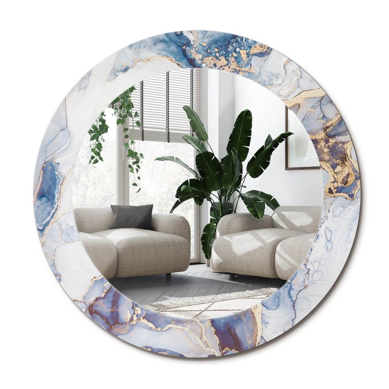 Lustro z nadrukiem Wallfluent fi60 cm Abstrakcja sztuka 1 szt.