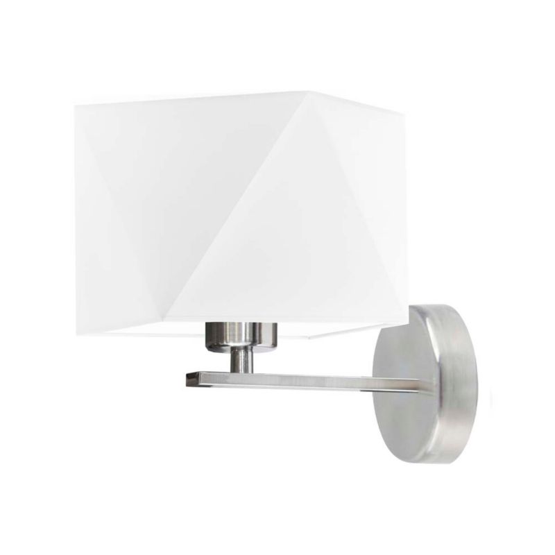 Kinkiet Volta Light Factory Simple Stal szczotkowana/Biały Abażur 1xE27 1szt.