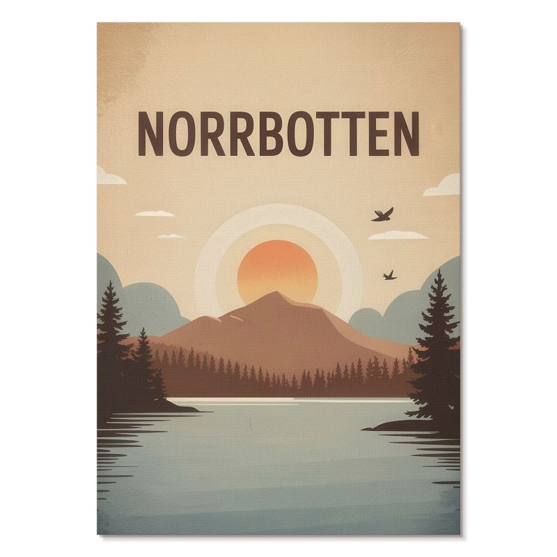 Nowoczesny Plakat na Płótnie Tulup 21x29,7 cm (A4) Norrbotten ilustracja Do salonu, sypialni, biura 1 szt.
