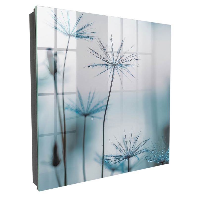 Metalowa Skrzynka Na Klucze Tulup 30x30 cm Dmuchawce i rosa - Czarna - Otwierana na prawo 1 szt.
