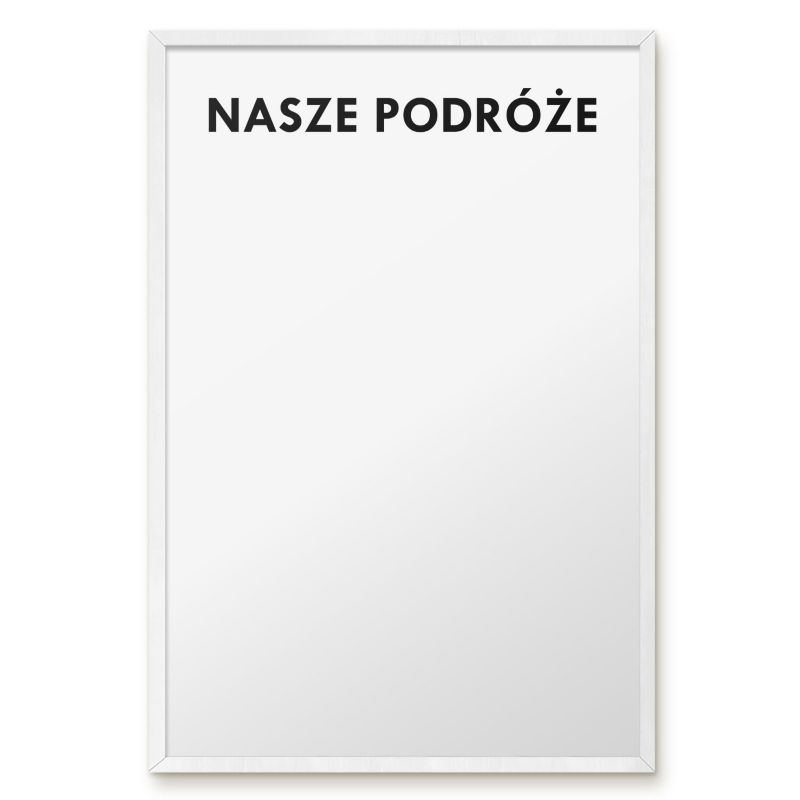 Tablica Na Magnesy Z Podróży Tulup 40x60 cm Nasze podróże 2 - Biała rama Do salonu, sypialni 1 szt.