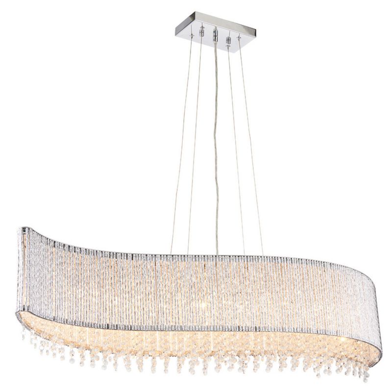 Lampa wisząca Endon GALINA chromowana-przezroczysty 8xG9x15W IP20 wym:176,5x112x36cm - 1 szt.