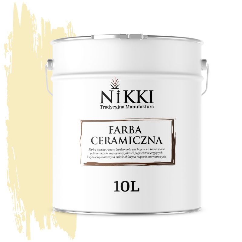 Farba Ceramiczna Wewnętrzna Ściany i Sufity NIKKI Kanarkowy H6981 Głęboki Mat 10L