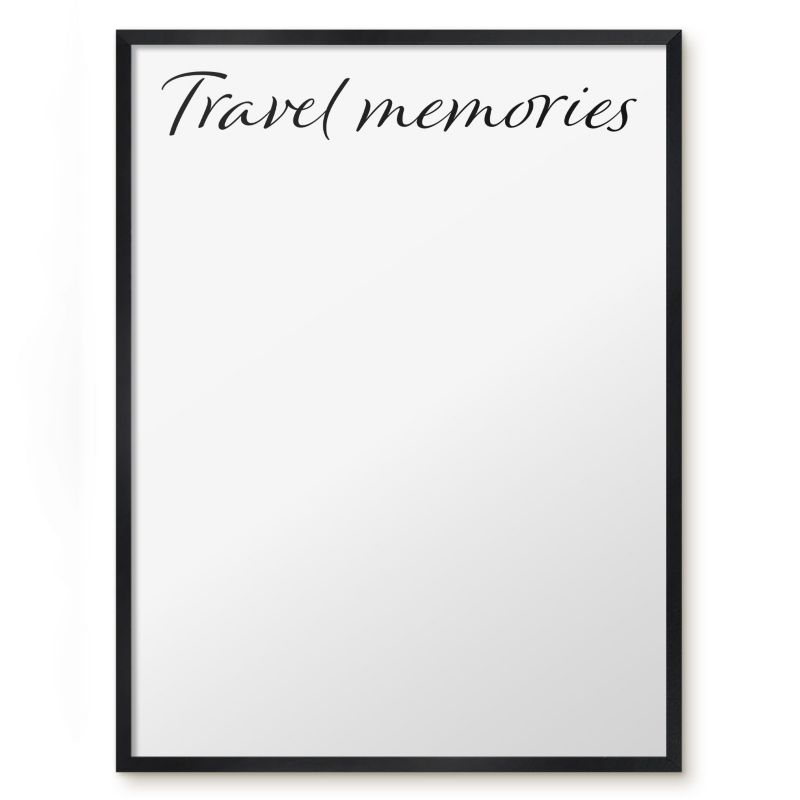 Magnetyczna Tablica Ścienna Tulup 60x80 cm Travel memories 4 - Czarna rama Do salonu, sypialni 1 szt.