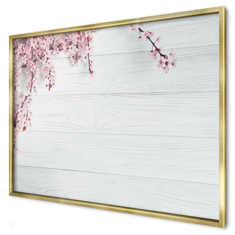 Ozdobna tablica na magnesy Wallfluent 100x70 Kwitnąca elegancja w złotej ramie 1szt