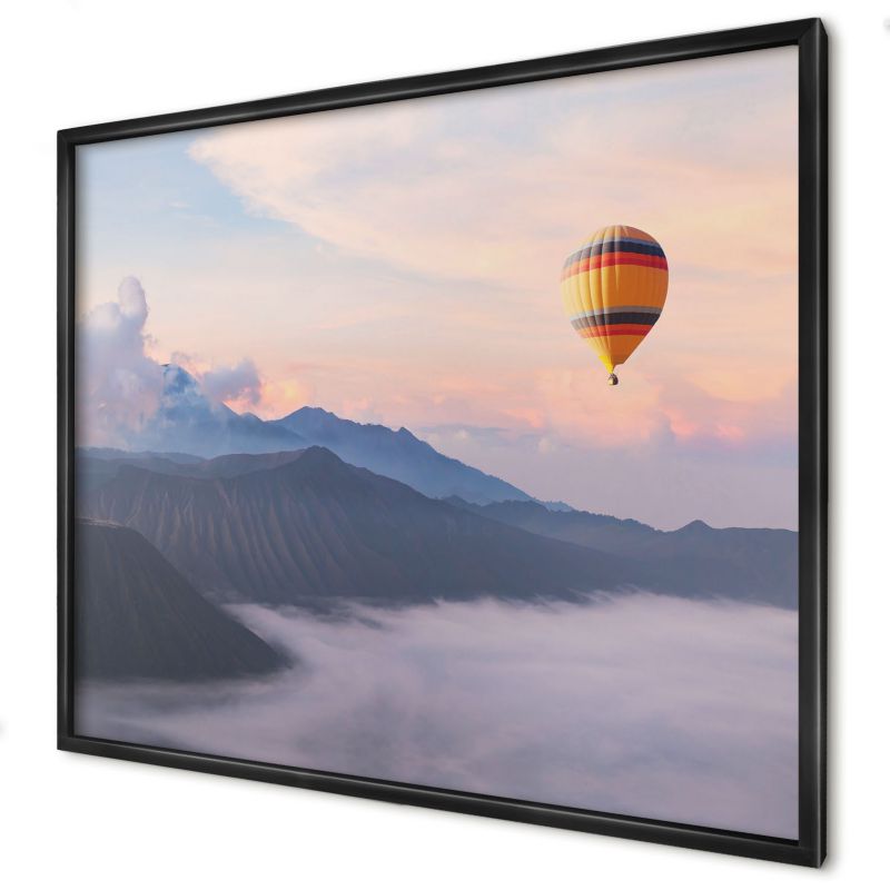 Tablica magnetyczna ozdobna Wallfluent 80x60 Podniebna podróż w czarnej ramie 1szt