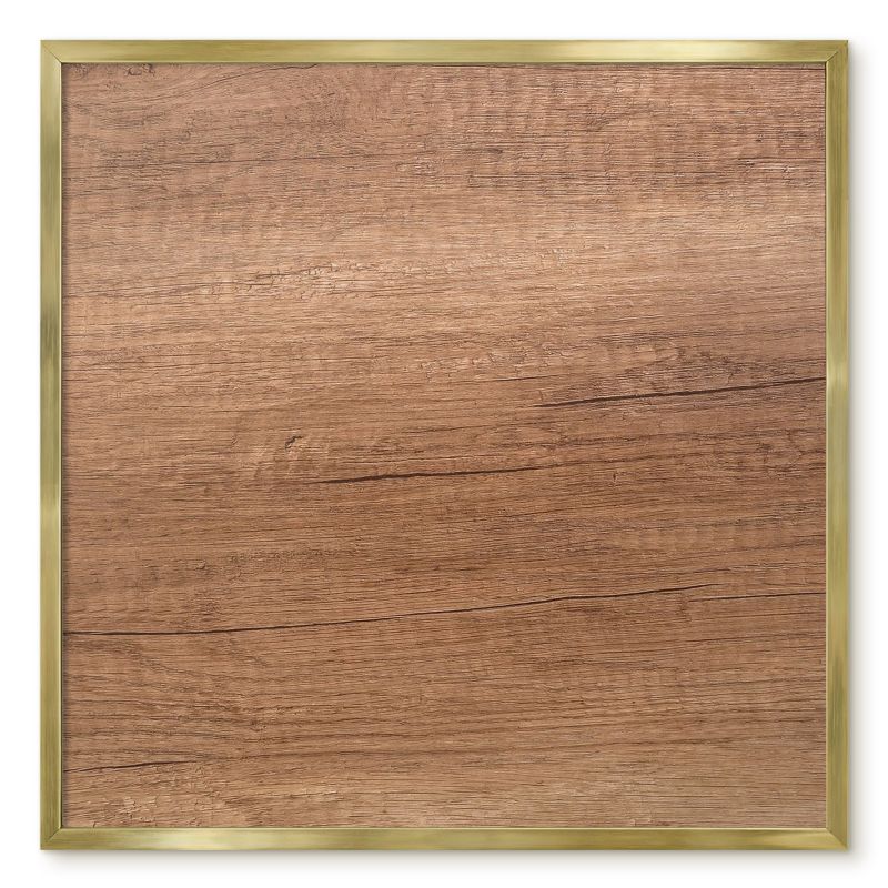 Magnetyczna Tablica Ścienna Tulup 50x50 cm Faktura drewna - Złota rama Do salonu, sypialni 1 szt.