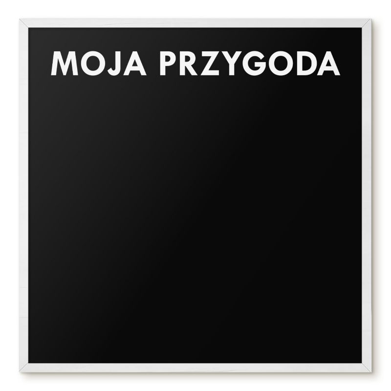 Tablica Magnetyczna Do Notatek Tulup 50x50 cm Moja przygoda 7 - Biała rama Do salonu, sypialni 1 szt.