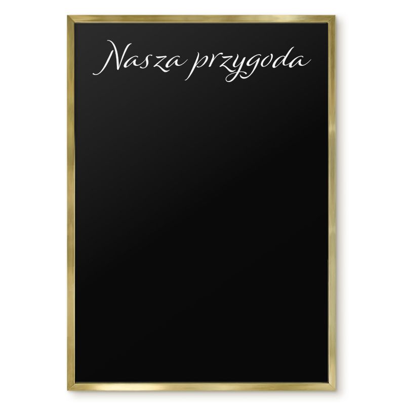 Tablica Magnetyczna Do Biura Tulup 50x70 cm Nasza przygoda 9 - Złota rama Do salonu, sypialni 1 szt.