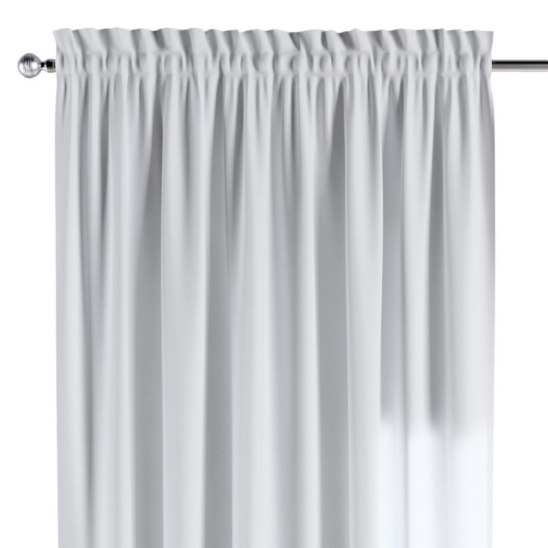 Zasłona na kanale z grzywką 1 szt. 130 x 245 cm Dekoria biały 1 szt.