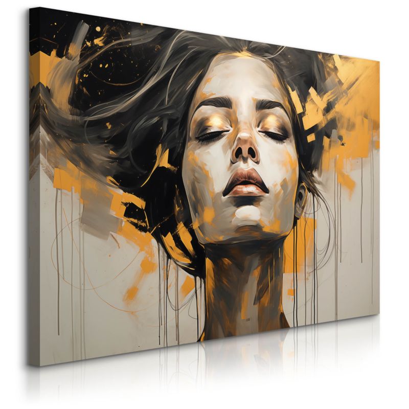 Obraz Muralo Do Salonu Abstrakcja Kobiecy Portret Styl Glamour 70x50 cm 1 szt.