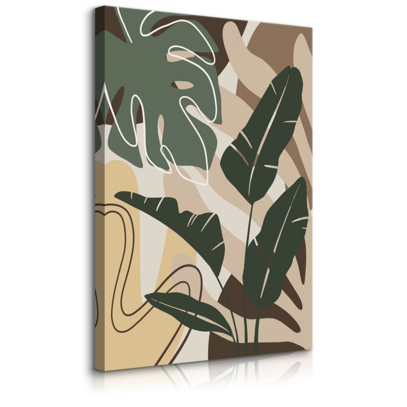 Obraz Muralo Liście Tropikalne Monstera Bananowiec 20x30 cm 1szt.