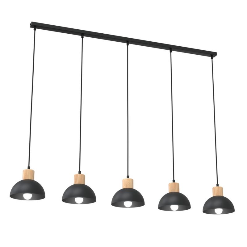 Lampa wisząca Emibig SECO czarna 5xE27x20W IP20 wym:140x116x18cm - 1 szt.
