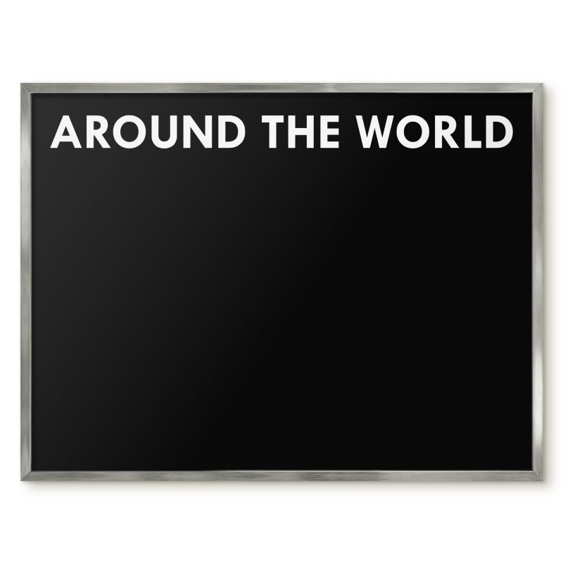 Tablica Na Magnesy Tulup 80x60 cm Around the world 7 - Srebrna rama Do salonu, sypialni 1 szt.