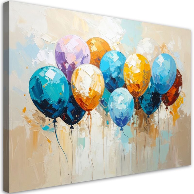 Obraz nowoczesny do pokoju dziecka Feeby Kolorowe Balony 120x80cm 1szt