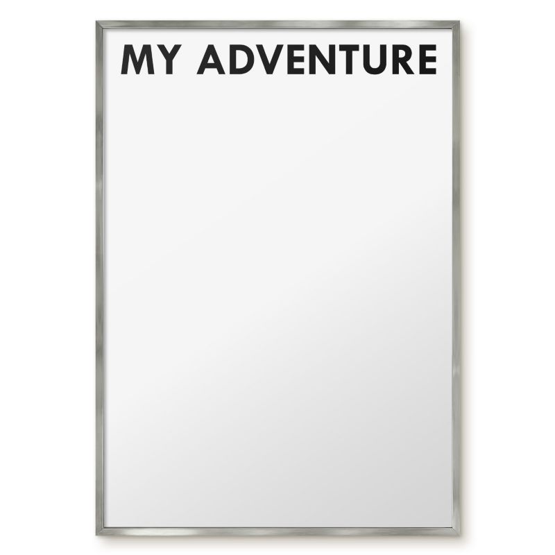 Tablica Na Magnesy Z Podróży Tulup 70x100 cm My adventure 2 - Srebrna rama Do salonu, sypialni 1 szt.