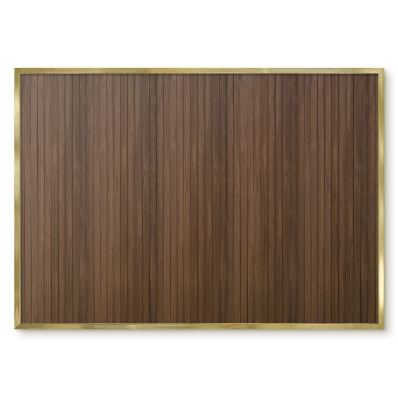 Tablica Magnetyczna Do Notatek Tulup 100x70 cm Drewniane tło 1 - Złota rama Do salonu, sypialni 1 szt.