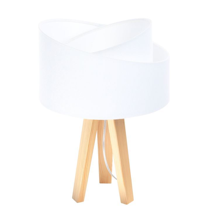 Lampa Bps Koncept stołowa GEMSTONE biała/sosna 1 szt
