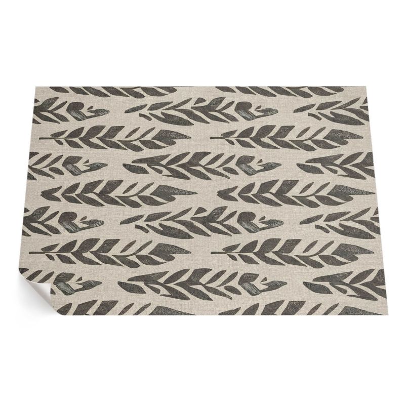 Dywan Winylowy Z Nadrukiem ArtPrintCave 140x210 cm Boho malowane liście w stylu vintage 1 szt.
