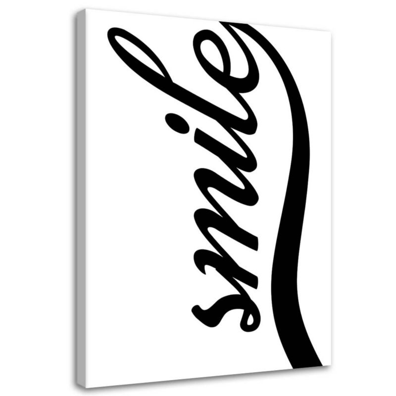 Obraz na płótnie Feeby Smile na białym tle 80x120cm 1szt